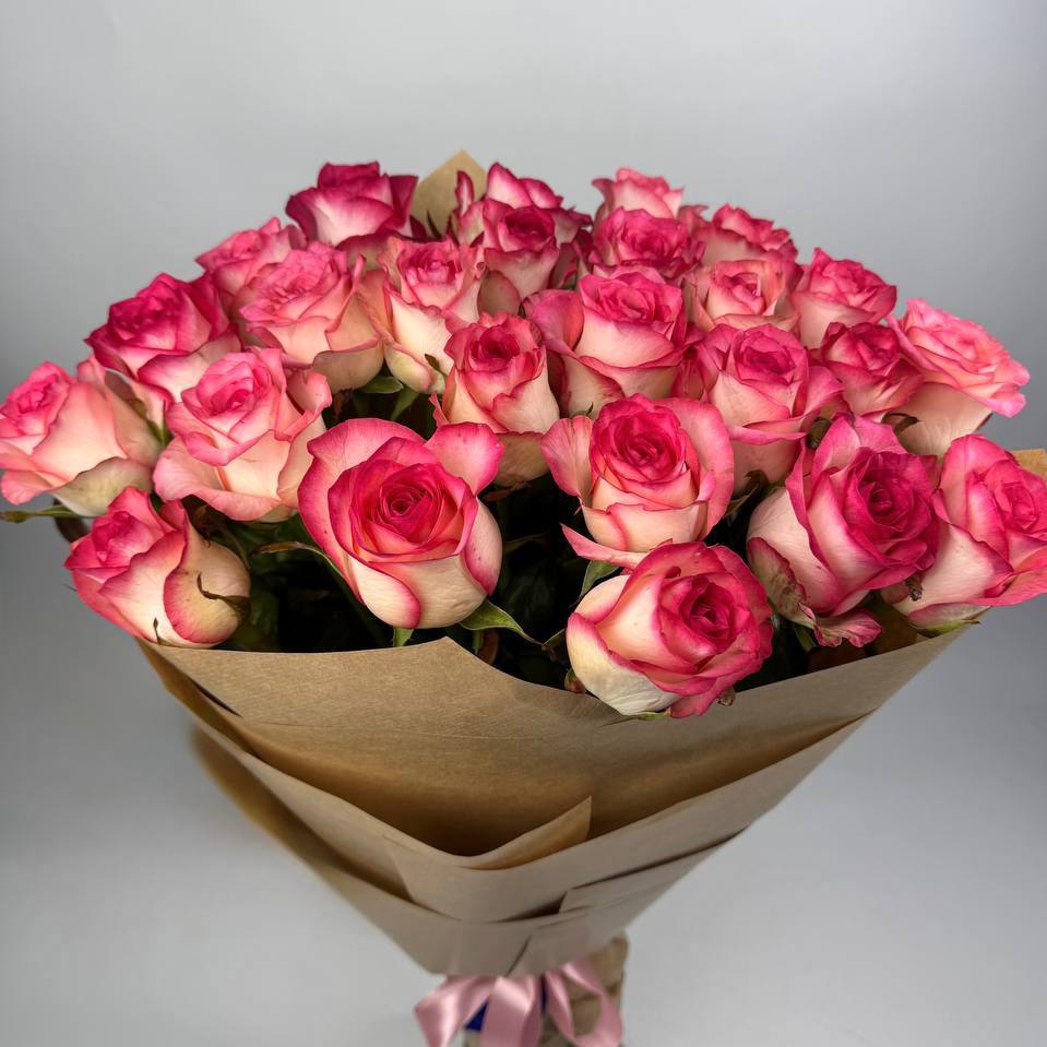 Букет троянд Джумілія 25 шт (70см): Троянди (Рожевий) - 25.