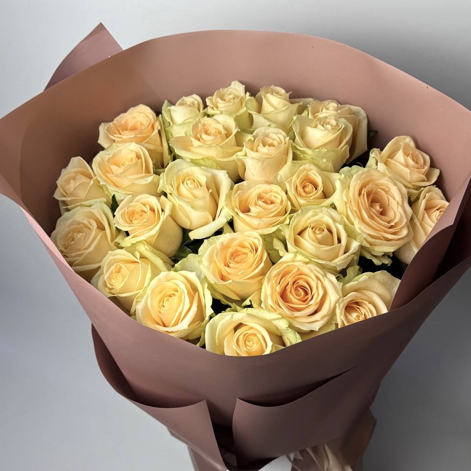 Букет троянд Піч Аваланч 25 шт (70см) image