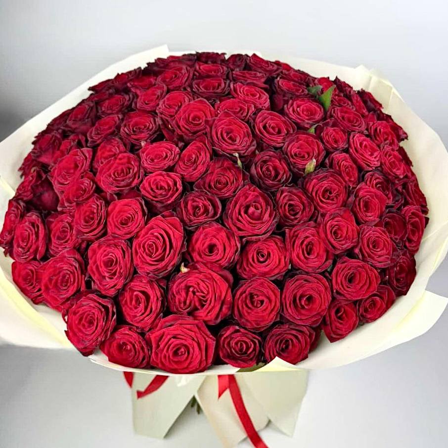 Букет троянд Гран Прі 101 шт (70см): Троянди (Червоний) - 101.