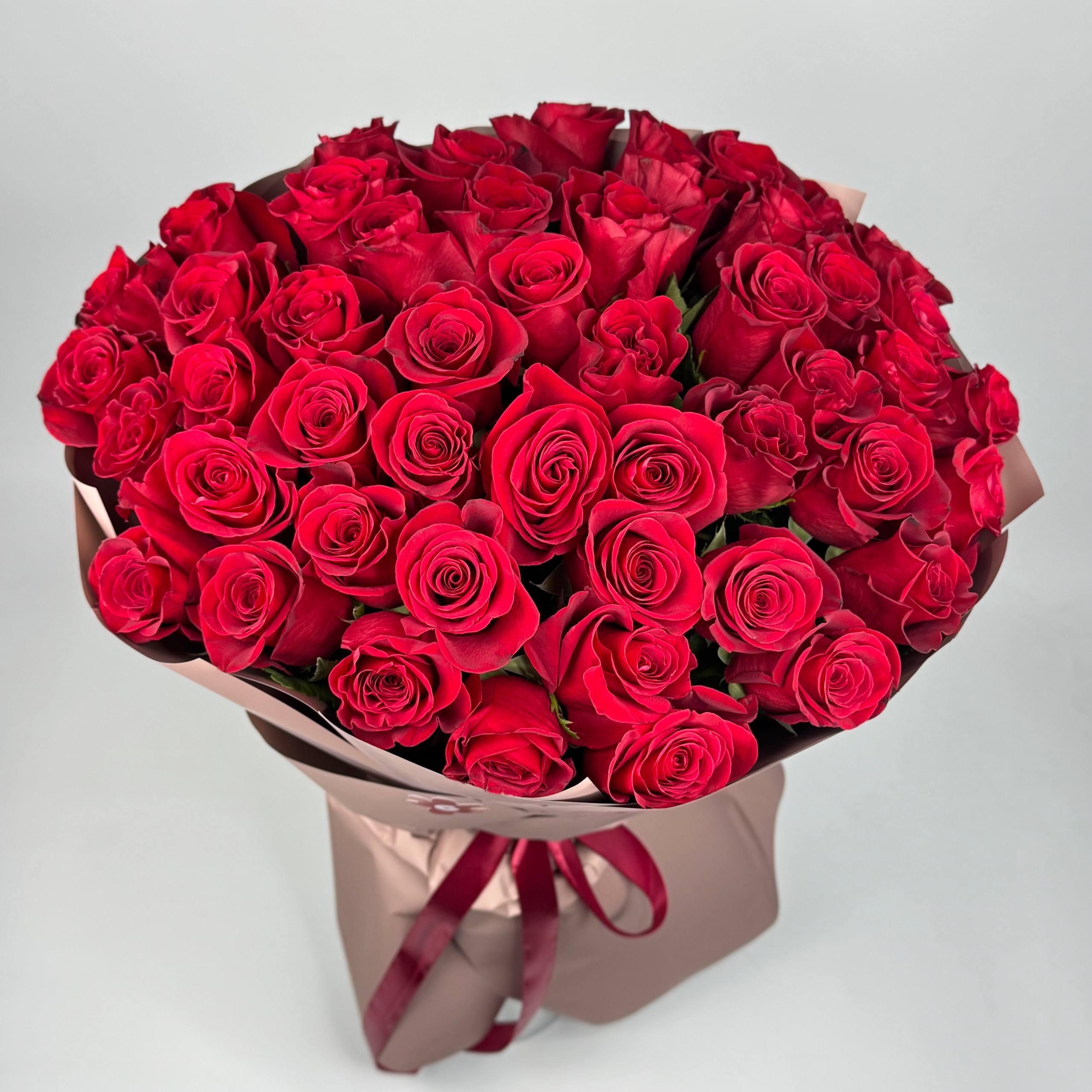 Букет троянд Фрідом 51 шт 80см: Троянди (Червоний) - 51.