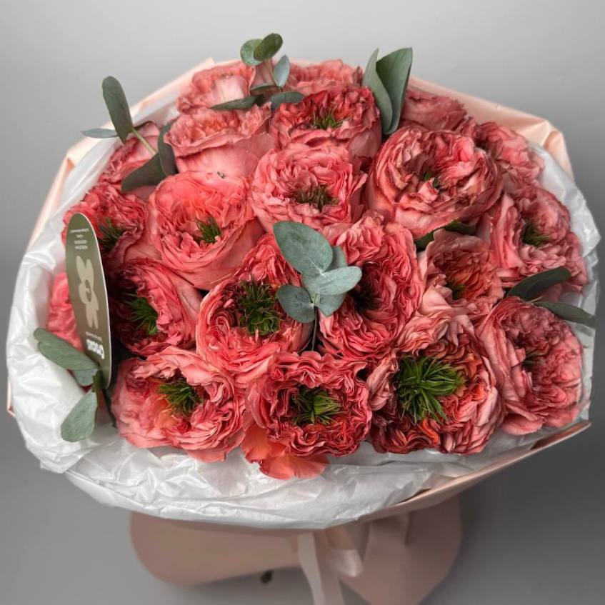 Букет троянд Мандарин Експрешн 19 шт image