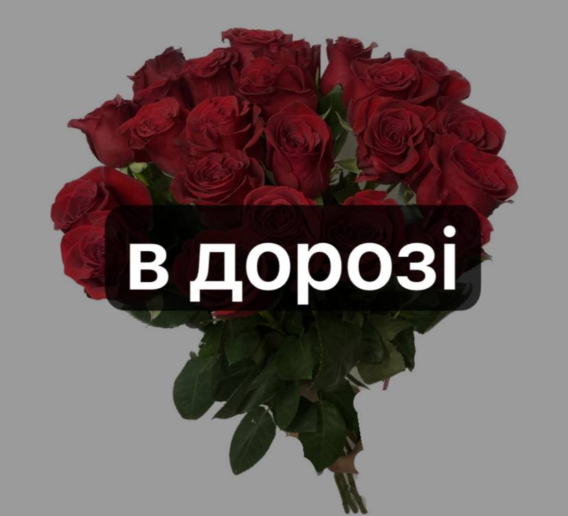 Фрідом 25 шт-60 см: Імпортна троянда (Червоний) - 25.