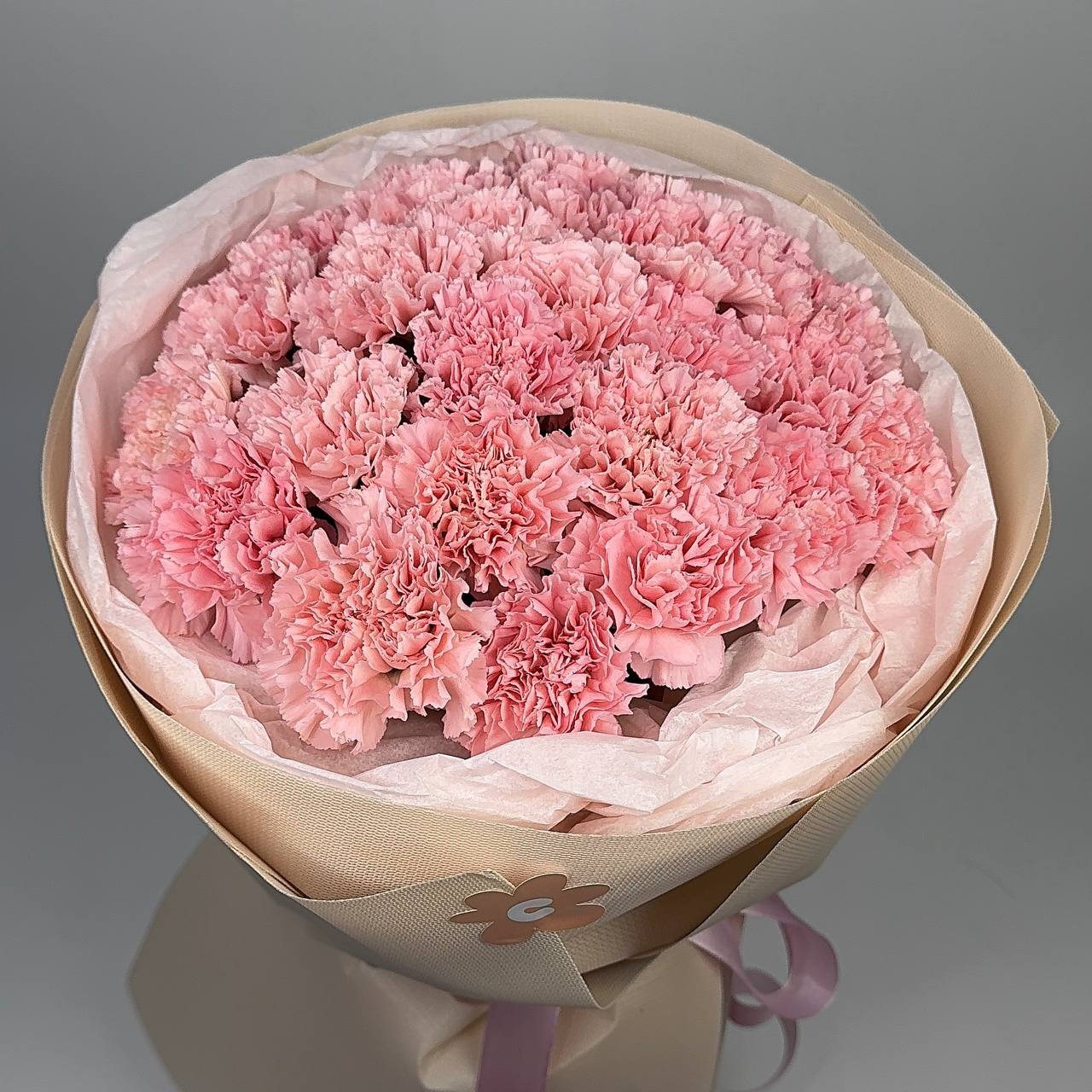 Букет рожевих діантусів 25шт image