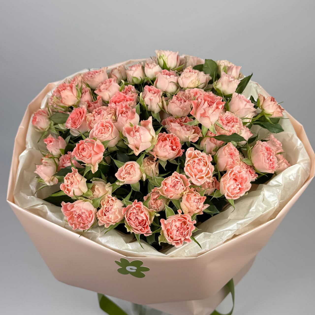 Букет кущових троянд Фаер Фло 19 шт : Кущові троянди (Рожевий) - 19.