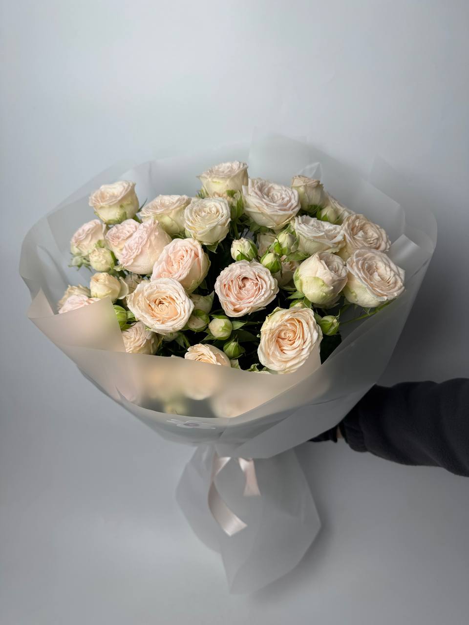 Букет кущових троянд Софі Спрей 7 шт: Кущові троянди (Кремова) - 7.