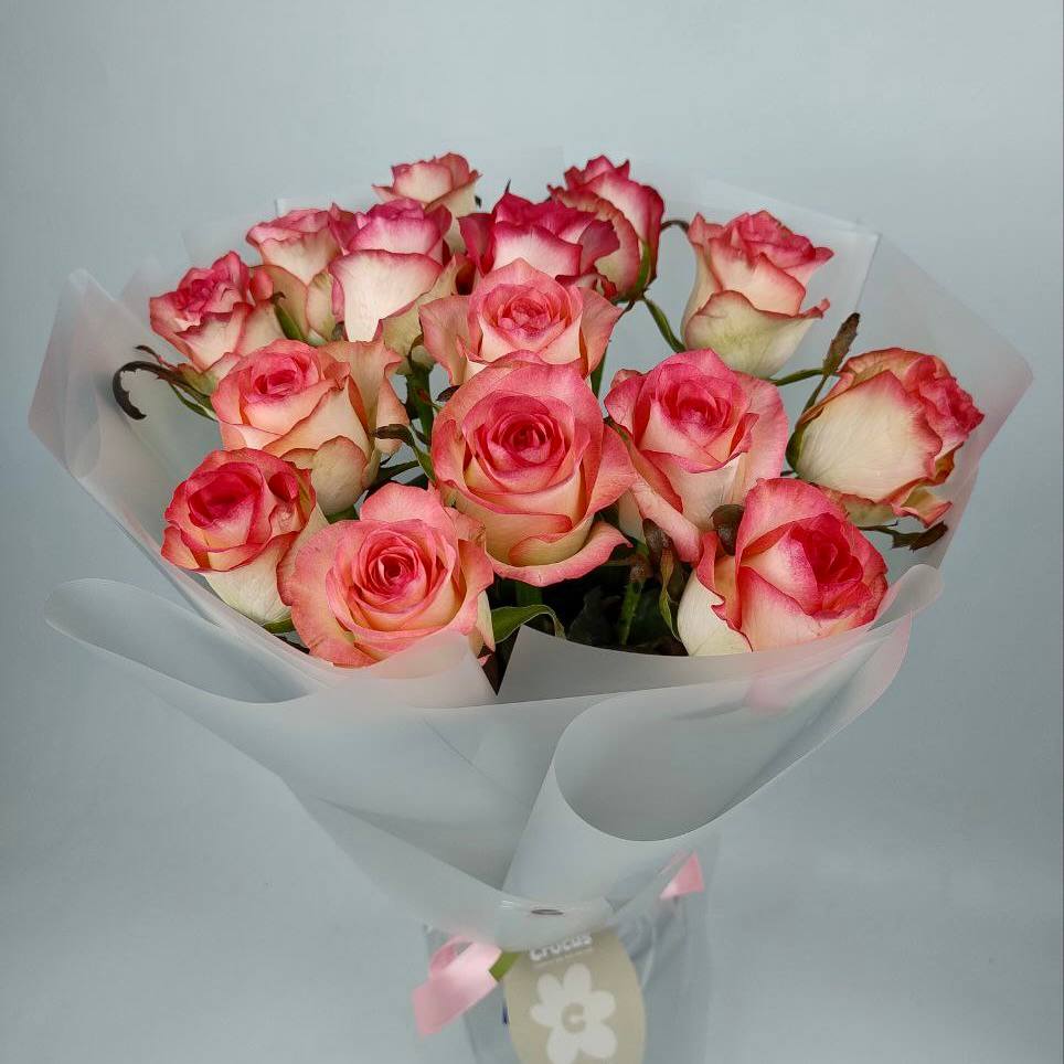 Букет троянд Джумілія 15 шт (70см): Троянди (Рожевий) - 15.