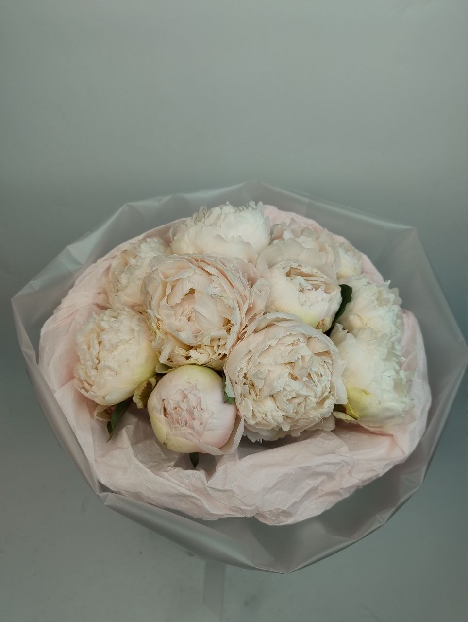 Букет з білих півоній 11 шт: Півонія (Білий) - 11.