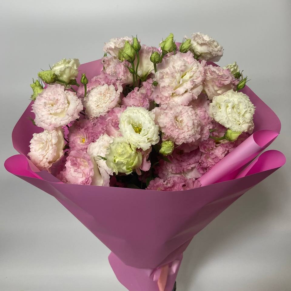 Букет з Рожевої Еустоми 20 шт image