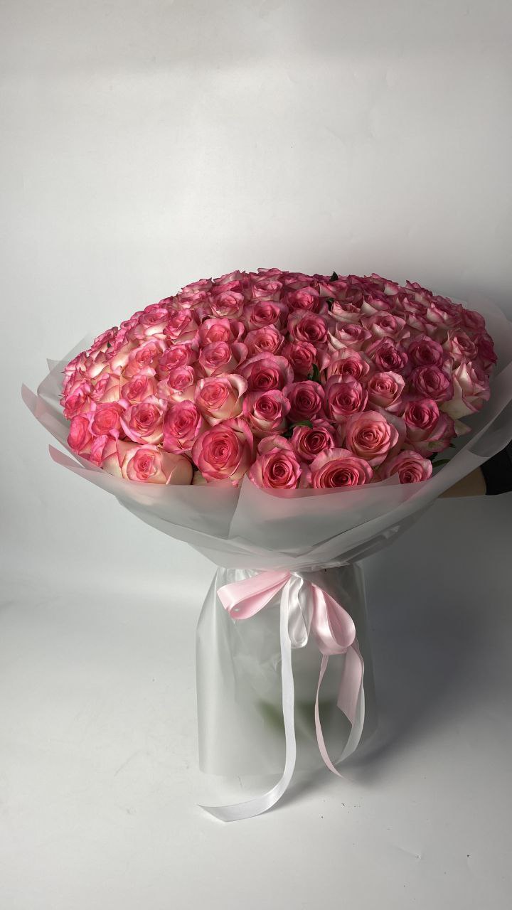 Букет троянд Джумілія 101 шт (70см): Троянди (Рожевий) - 101.