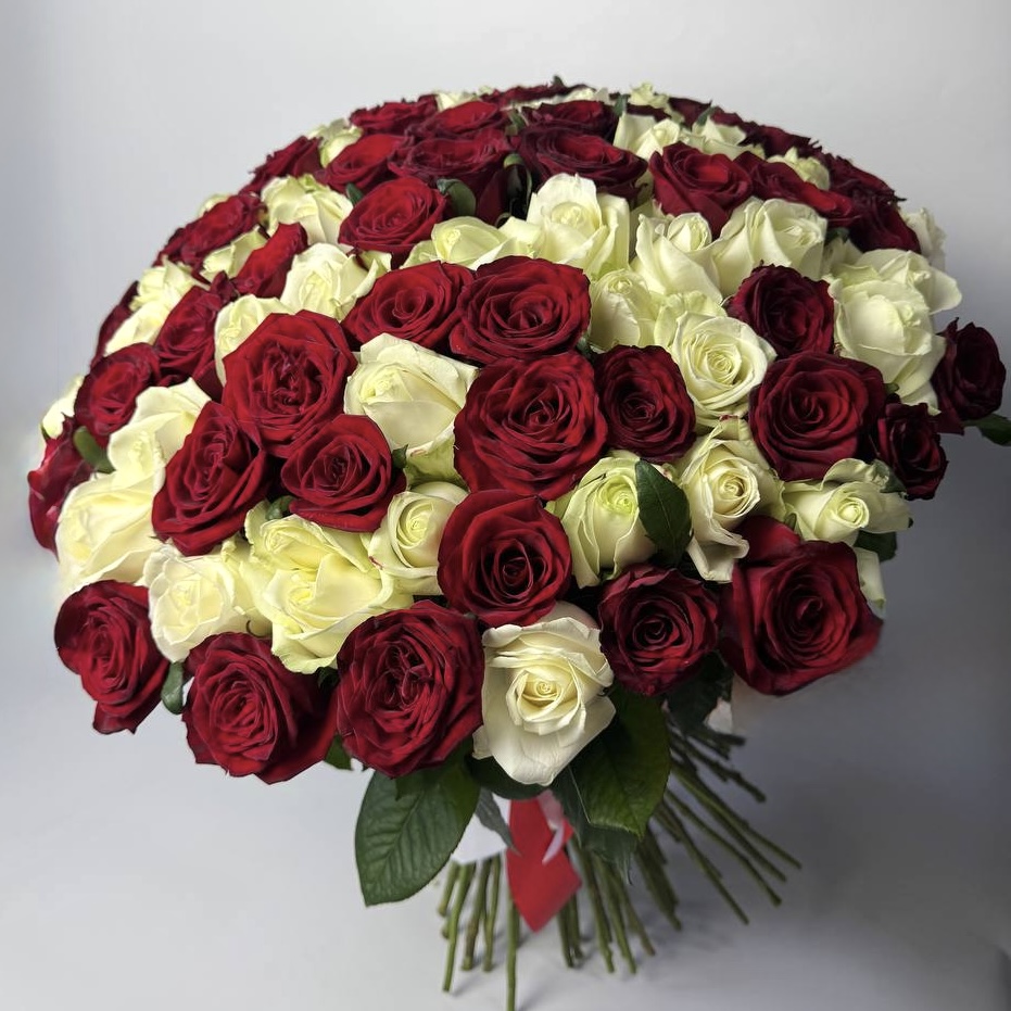 Букет троянд Мікс Аваланч, Гран прі 51 шт (80см) image