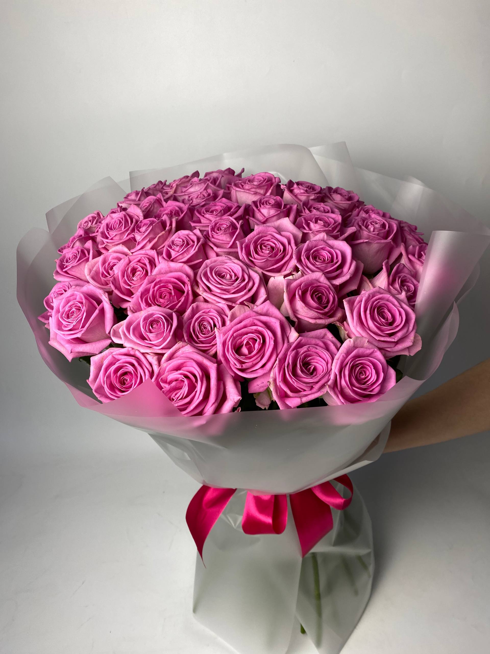 Букет троянд Аква 25 шт (70см): Троянди (Рожевий) - 25.