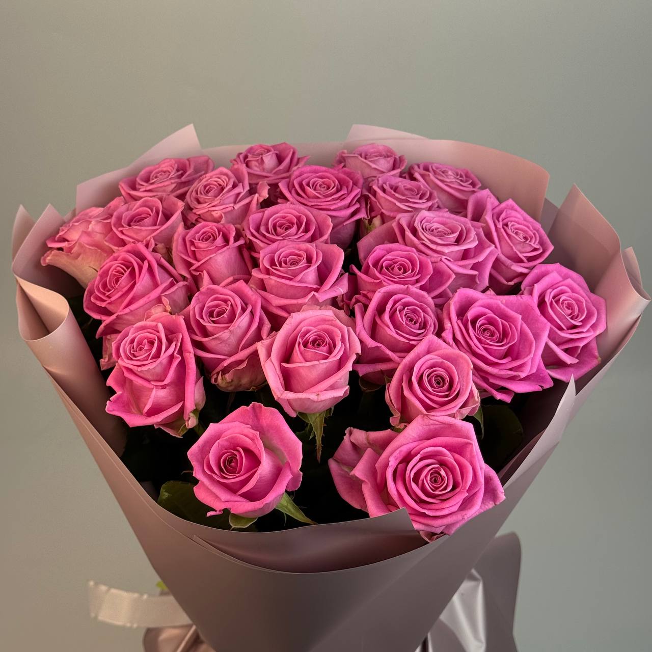 Букет троянд Аква 25 шт (60см): Троянди (Рожевий) - 25.