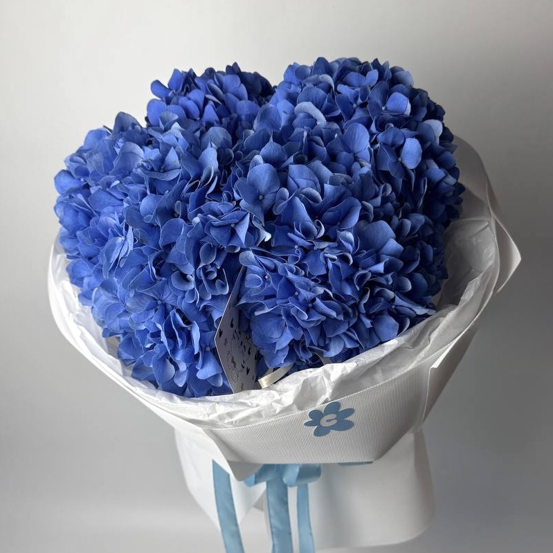 Букет гортензій Синіх 5 шт: Гортензія (Блакитний) - 5.