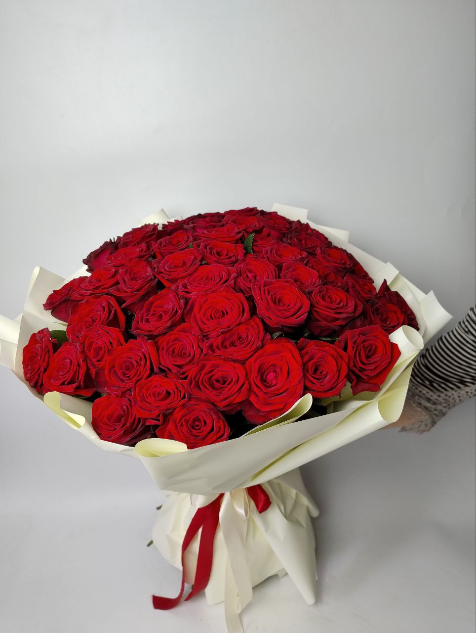Букет троянд Гран Прі 51 шт (70см): Троянди (Червоний) - 51.