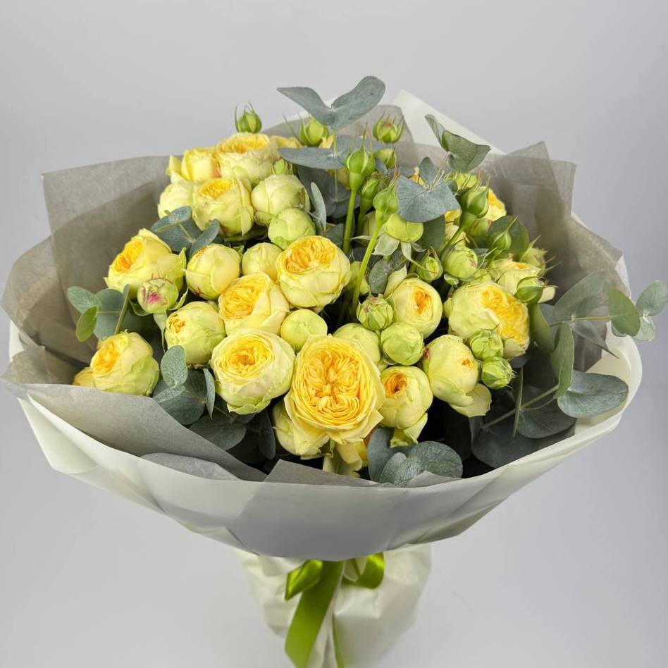 Букет троянд Піоні баблз 9 шт image